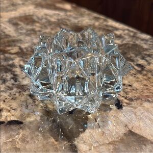 #2 Vintage AVON Diamond Star Pattern Glass Candle Holder.